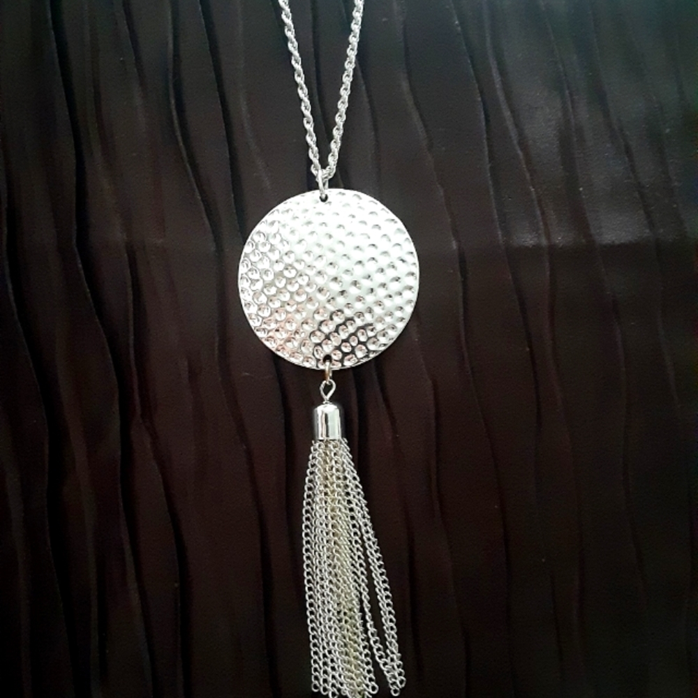 Silver Colored long necklace